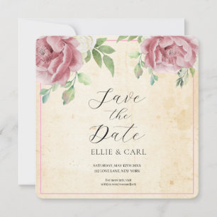 The Faded Rose Wedding Save The Date