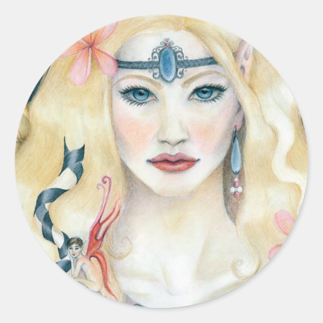 The Faerie Mab Classic Round Sticker (Front)