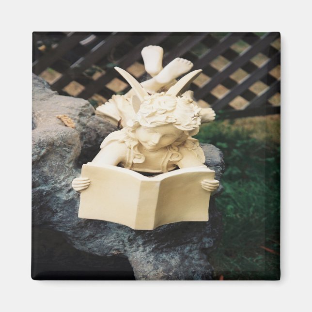 The Faerie reading at a Koi pond..... Magnet (Front)