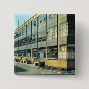 The Fagus Shoe Factory, designed by Walter Gropius 15 Cm Square Badge