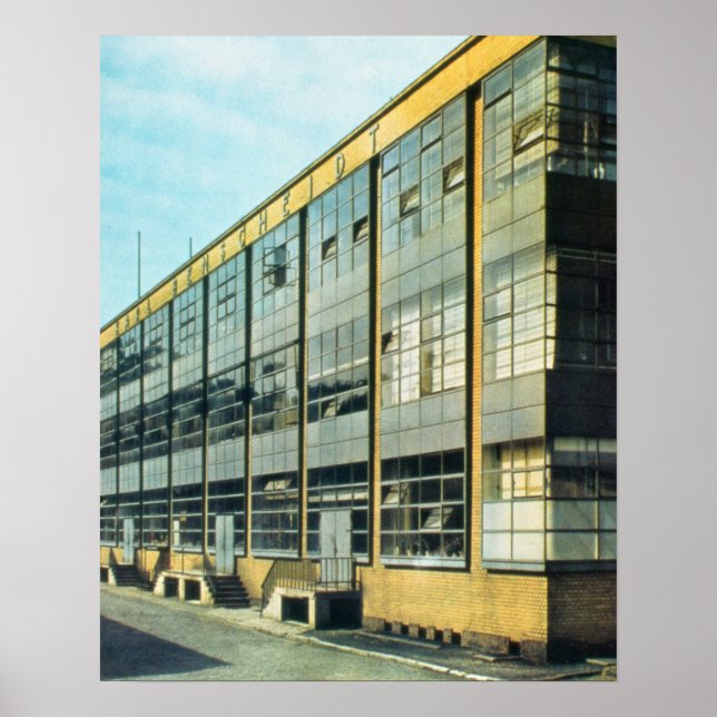 The Fagus Shoe Factory, designed by Walter Gropius Poster (Front)