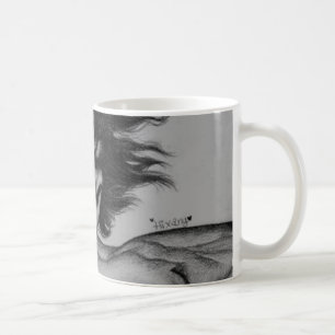 the failing angel drawing on a cup
