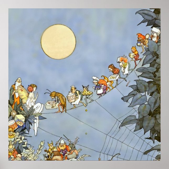 “ The Fairies Birthday” by Heath Robinson Poster (Front)