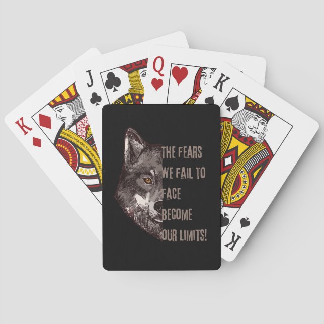 The fairs we fail to face become our limits playing cards (Back)
