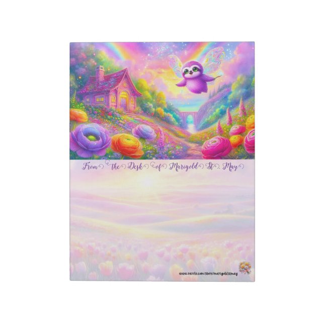 The Fairy Collection: Sloth Fairy Notepad (Rotated)