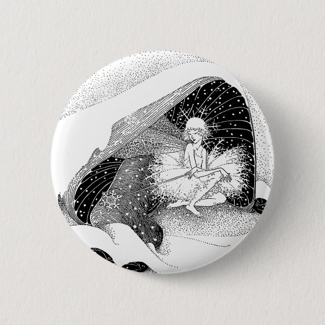 The Fairy in Winter Button (Front)