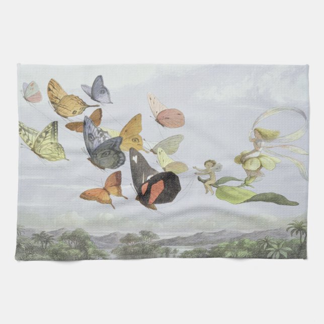 The Fairy Queen's Carriage | Elf World Tea Towel (Horizontal)