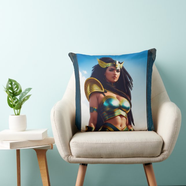 The Falcon Queen Of Rhinearion by Xzendor7 Cushion (Chair)