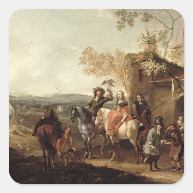 The Falconers Square Sticker (Front)