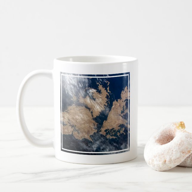 The Falkland Islands (Islas Malvinas). Coffee Mug (With Donut)