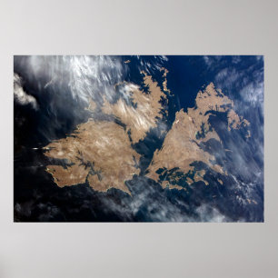 The Falkland Islands (Islas Malvinas). Poster