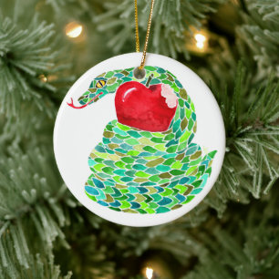 The Fall and the Serpent Jesse Tree Ceramic Tree Decoration