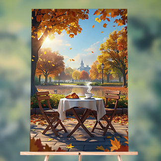 The fall breakfast acrylic sign