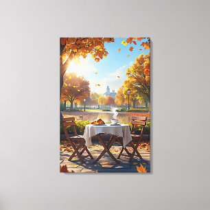 The fall breakfast canvas print