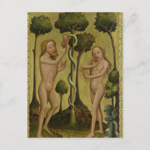 The Fall, detail from the Grabow Altarpiece Postcard