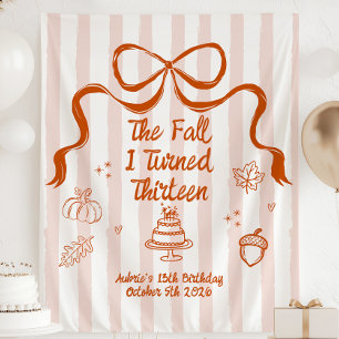 The Fall I Turned Thirteen Birthday Banner Tapestry