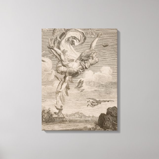 The Fall of Icarus, 1731 (engraving) Canvas Print (Front)