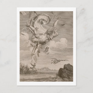 The Fall of Icarus, 1731 (engraving) Postcard