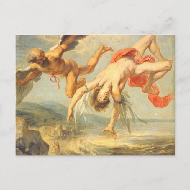 The Fall Of Icarus By Jacob Peter Gowy Postcard (Front)