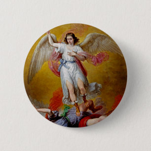 The fall of Lucifer by Antonio Maria Esquivel 6 Cm Round Badge