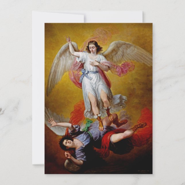 The fall of Lucifer by Antonio Maria Esquivel Invitation (Front)
