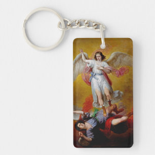 The fall of Lucifer by Antonio Maria Esquivel Key Ring