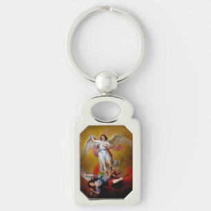 The fall of Lucifer by Antonio Maria Esquivel Key Ring