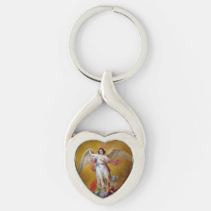 The fall of Lucifer by Antonio Maria Esquivel Key Ring