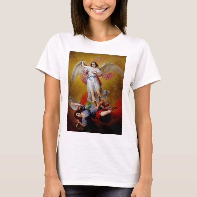 The fall of Lucifer by Antonio Maria Esquivel T-Shirt (Front)