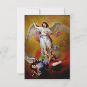 The fall of Lucifer by Antonio Maria Esquivel Thank You Card