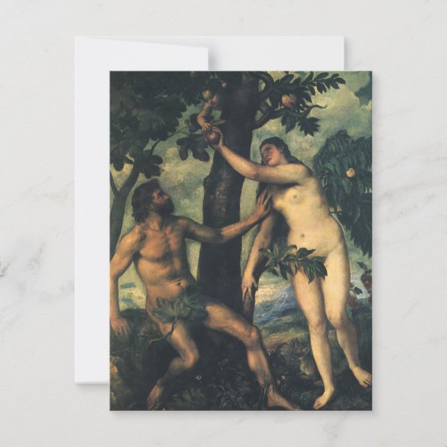 The Fall of Man; Adam and Eve by Titian (Front)