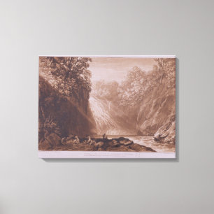 The Fall of the Clyde, engraved by Charles Turner Canvas Print