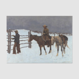 The Fall of the Cowboy by Frederic Remington Tissue Paper