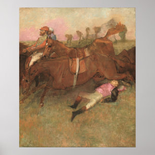 The Fallen Jockey - Edgar Degas Fine Art Poster