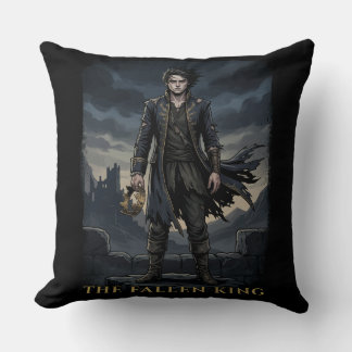 The Fallen King Gothic Dark Fantasy Design Cushion