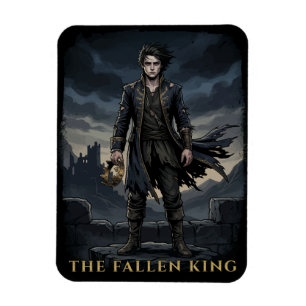 The Fallen King Gothic Dark Fantasy Design Magnet