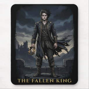 The Fallen King Gothic Dark Fantasy Design Mouse Pad