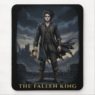 The Fallen King Gothic Dark Fantasy Design Mouse Pad