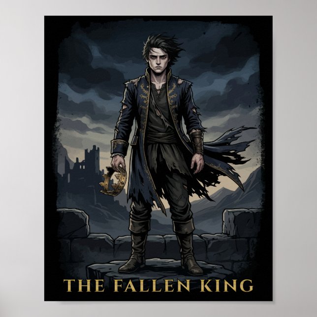 The Fallen King Gothic Dark Fantasy Design Poster (Front)