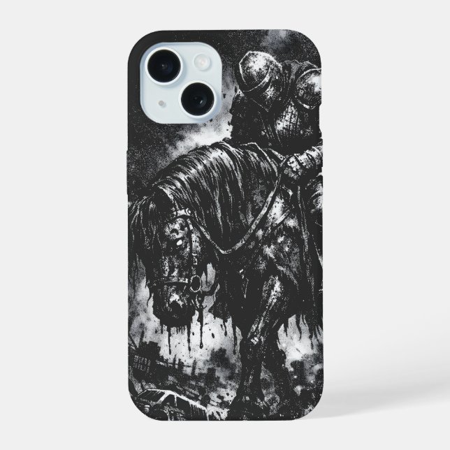 The Fallen Knight by BurnsInHell iPhone 15 Case (Back)