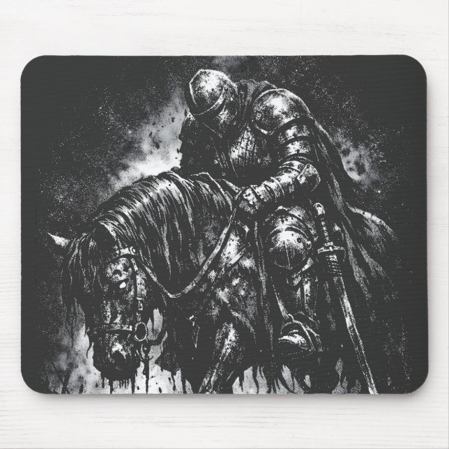 The Fallen Knight by BurnsInHell Mouse Pad (Front)