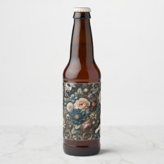 The Fallen Nursery – Gothic Floral Design Beer Bottle Label