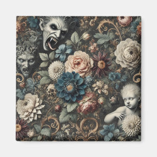The Fallen Nursery – Gothic Floral Design Magnet