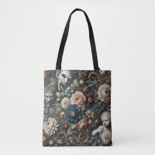 The Fallen Nursery – Gothic Floral Design Tote Bag
