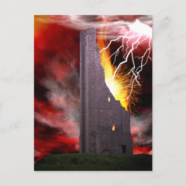 The Falling Tower Tarot Card Art (Front)