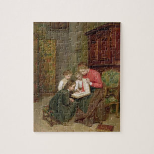 The Family Album, 1869 (oil on canvas) Jigsaw Puzzle
