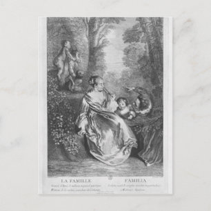 The Family, engraved by Pierre Aveline Postcard