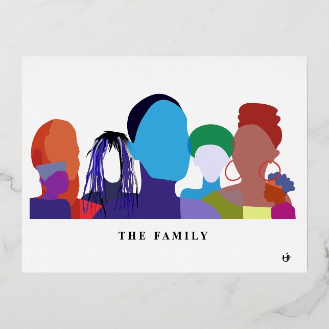 The Family Foil Holiday Postcard (Front)