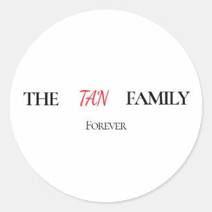 The Family Forever Personalized Round Sticker