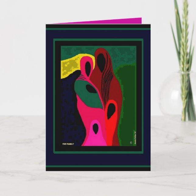 THE FAMILY Greeting Card by Artist Brenda Phillips (Front)